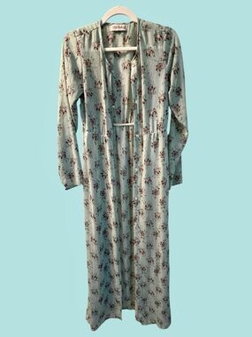 Mint Sheer Floral Prairie Dress Caftab / Urban Modesty / S / NEW